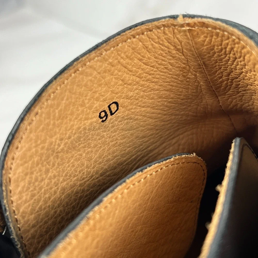 Polo Ralph Lauren Mens Size 9 D Black Leather Jodhpur Buckle Boots Shoes
